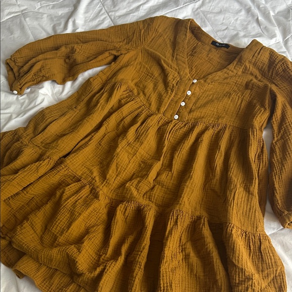 Madewell Mustard Textured Dress - Picture 6 of 6